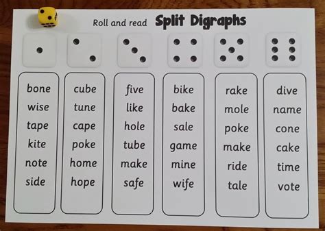 Spelling words: split digraphs .